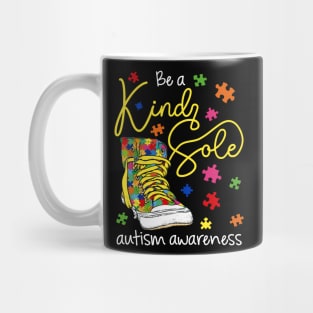 Be A Kind Sole Autism Awareness Puzzle Shoes Be Kind Mug